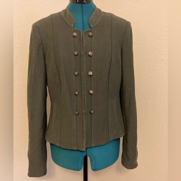 Moss Green Military Band Jacket - Picture 1 of 5